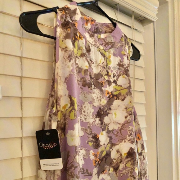 Lilac Floral Print Sleeveless Blouse, Small NWT - Picture 2 of 4